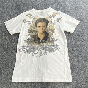 Twilight New Moon Movie Promo T Shirt Small ‘09‎ Edward Cullen Quote on back Y2K